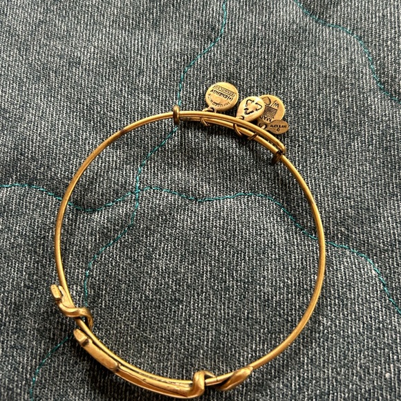 Alex & Ani gold tone Poseidon Trident horizontal wrap bangle bracelet - Picture 4 of 5